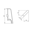 Colț interior pentru plintă MDF, 60 mm, alb, 4 buc/set