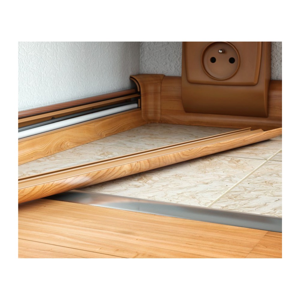 Colț interior din PVC pentru plintă parchet universal NG/SG 56 Arțar Patina