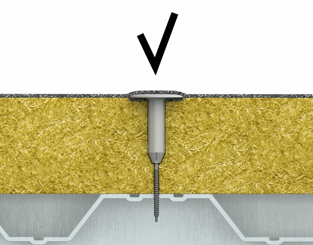Taler telescopic D. 14.2x135 mm, pentru fixarea izolației acoperișului plat, 200 buc/cutie