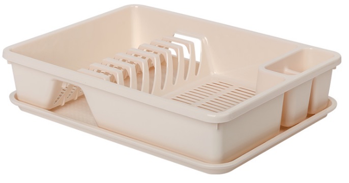 Uscător vase cu tavă, 40x30x8 cm