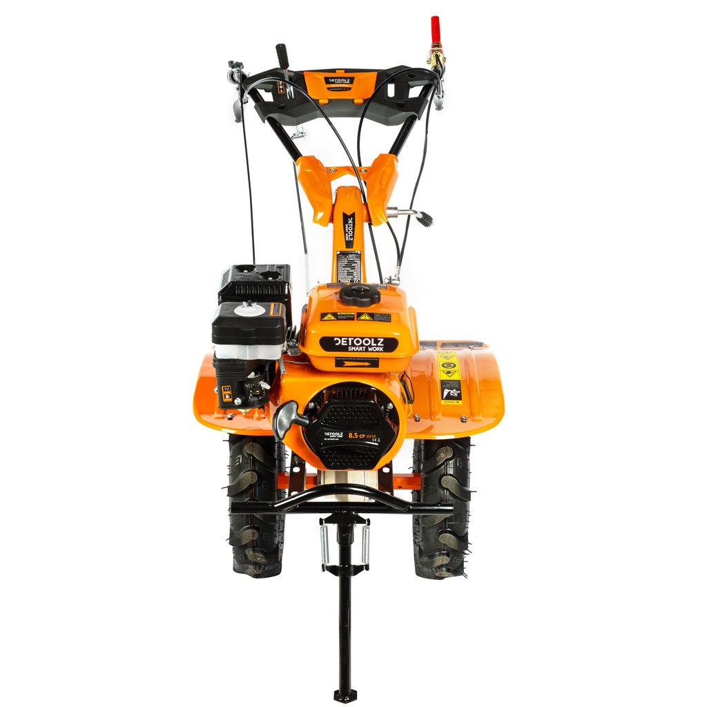Motosapa/Motocultor Detoolz 8.5 CP, 212cc, benzina 4T, 3 viteze, pornire manuala, freze, cu 2 roti 400x8