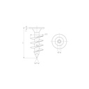 Șurub spiralat din plastic armat SWT-F 25x57 mm – pentru fixare folie pe polistiren sau vată minerală