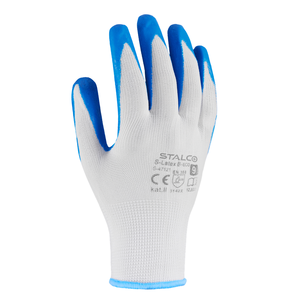 Mănuși poliester S-LATEX R ECO, blue