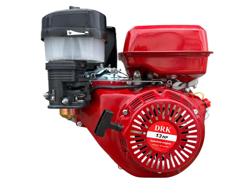 Motor pe benzină pentru motocultor, DRK GX-390, 13 CP, 4 timpi, ax pană 25 mm, echipat cu fulie dublă