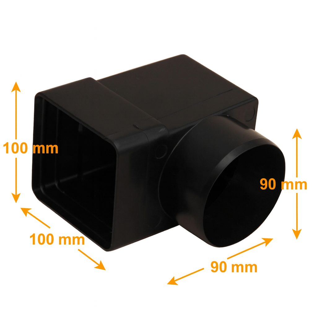 Racord colector apă hidroizolație, pătrat 100x100 mm – ieșire Ø90 mm