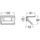 Suport hârtie igienică cu poliță, Sonata, matt black
