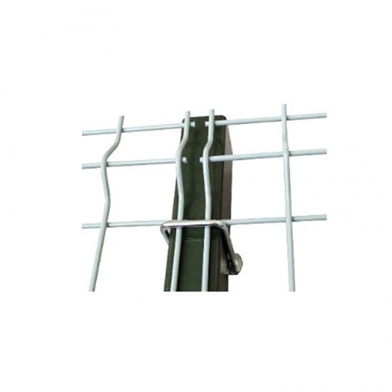 Bride zincate, pentru fixarea panourilor de gard pe stâlpi rectangulari, 6x60x40 mm