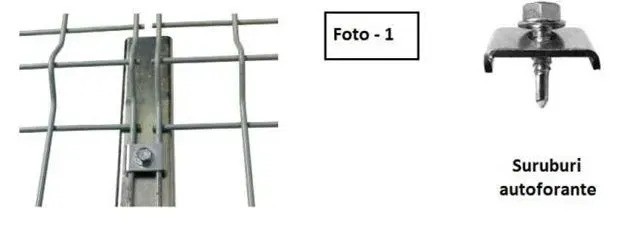 Surub autoforant cap hexagonal 6,3x25, (zincat), montaj panouri gard 10 buc/punga