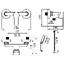 Baterie duș monocomandă Notus, crom