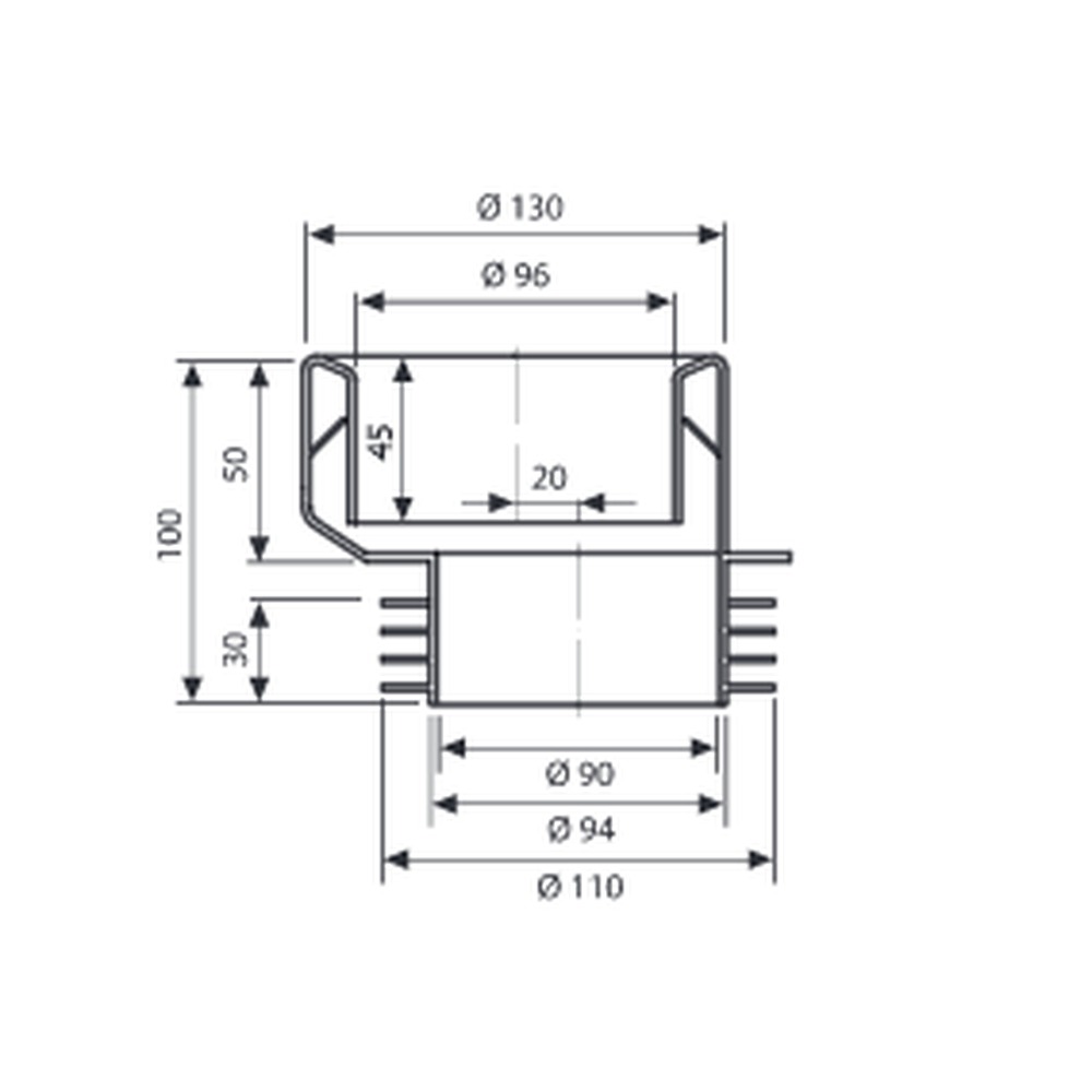 RACORD WC EXCENTRIC 100*110MM (1641E)