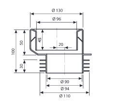 RACORD WC EXCENTRIC 100*110MM (1641E)