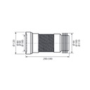 RACORD WC FLEXIBIL-EXTENSIBIL LUNGIME 290 - 590 MM