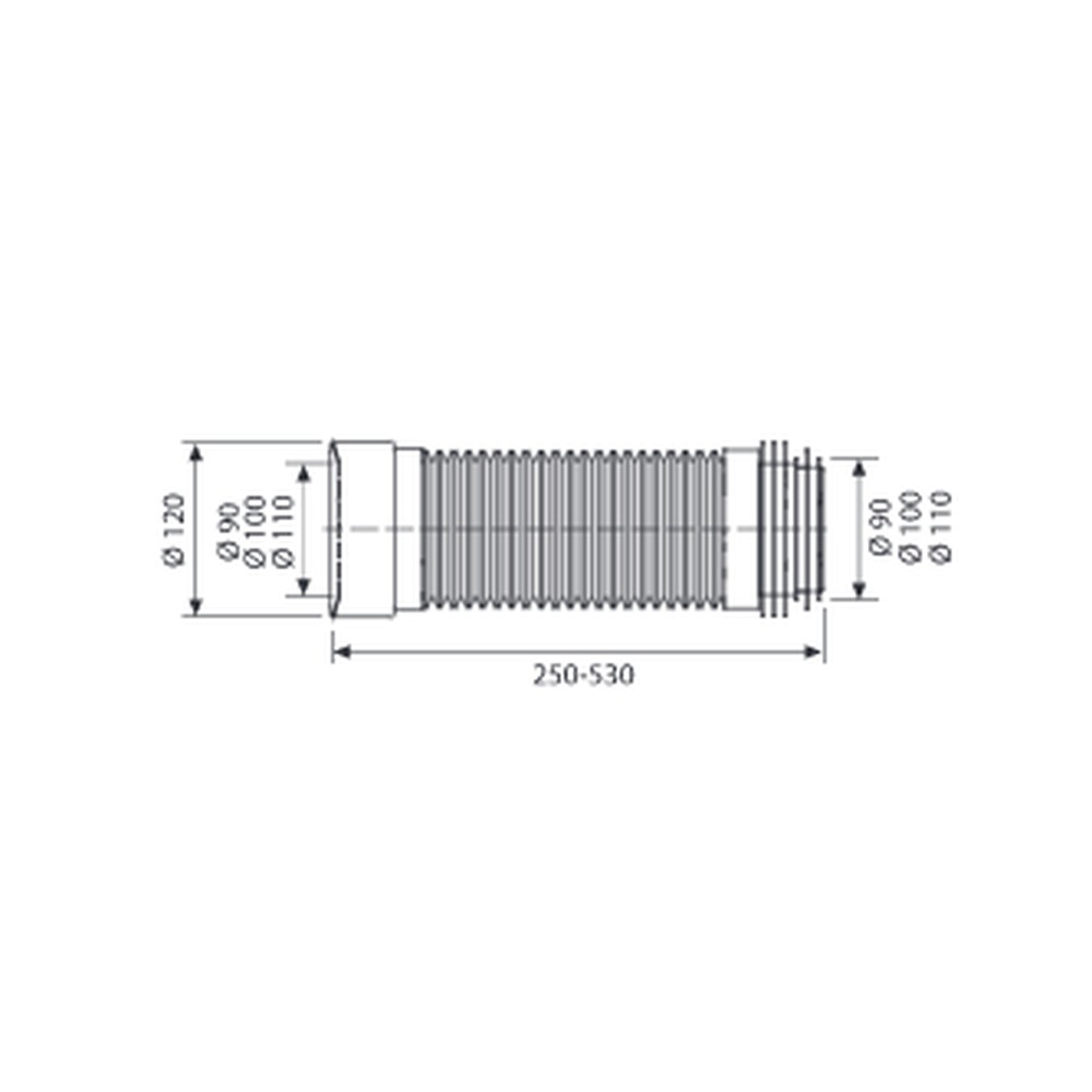 RACORD WC FLEXIBIL 250-530MM (1221)