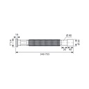 Racord flexibil-extensibil cu piuliță din plastic 1”1/4, ieșire Ø40-50