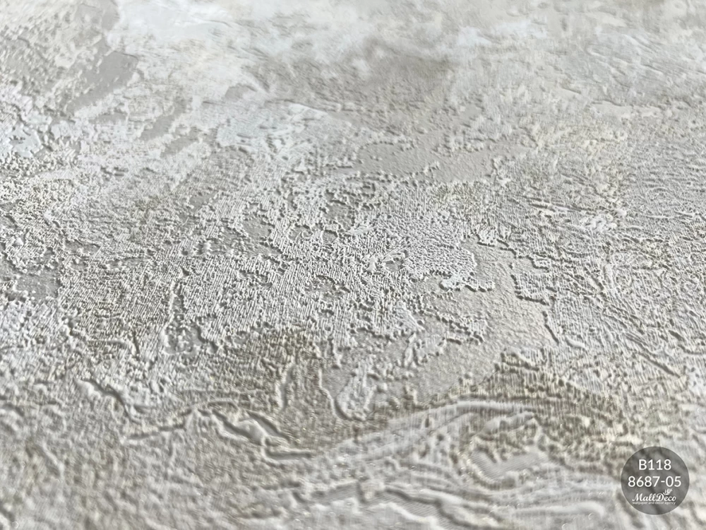 Tapet de lux living, nuante de gri, model Khorezm, dimensiune 1.06m x 10,05m