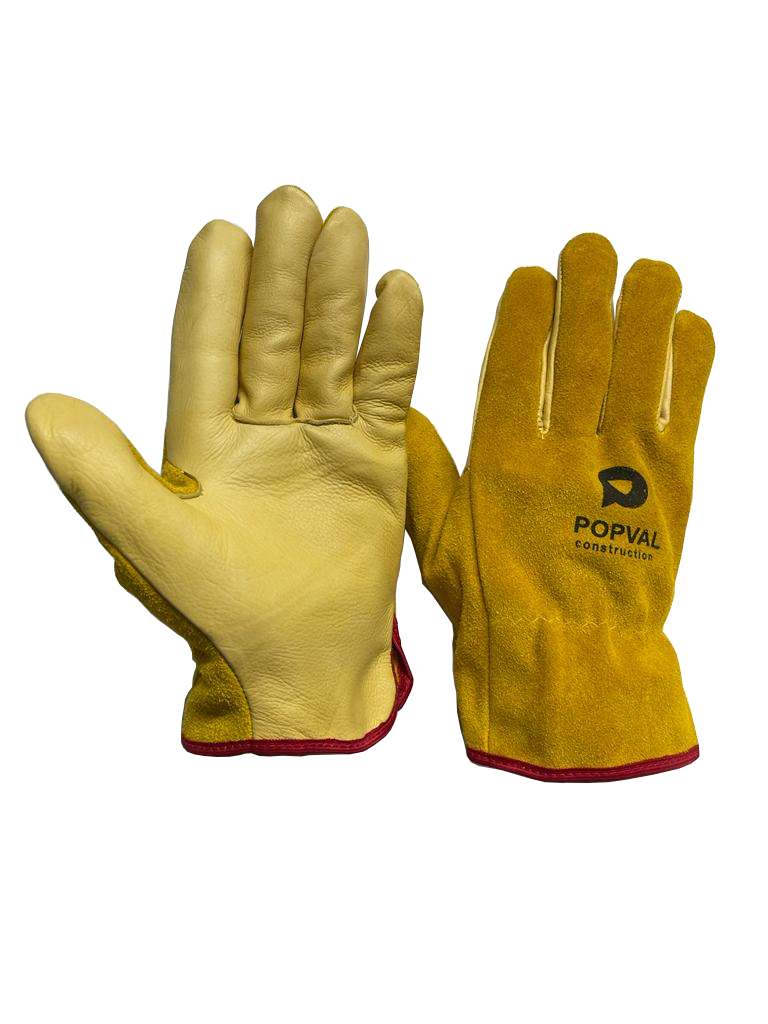 Manusi PopVal Pilot, din piele de bovina yelow