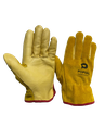 Manusi PopVal Pilot, din piele de bovina yelow