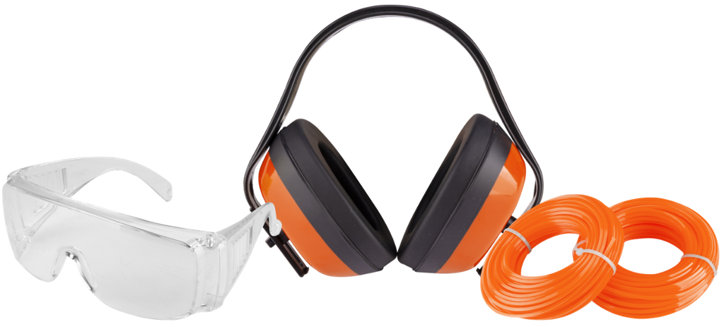 Kit Motocoasa 1 Ochelari, Casti de Protectie, 2 Role Fir Nylon.