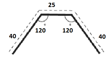 Rigidizare jgheab rectangular vopsit 0,5x105x4100 mm