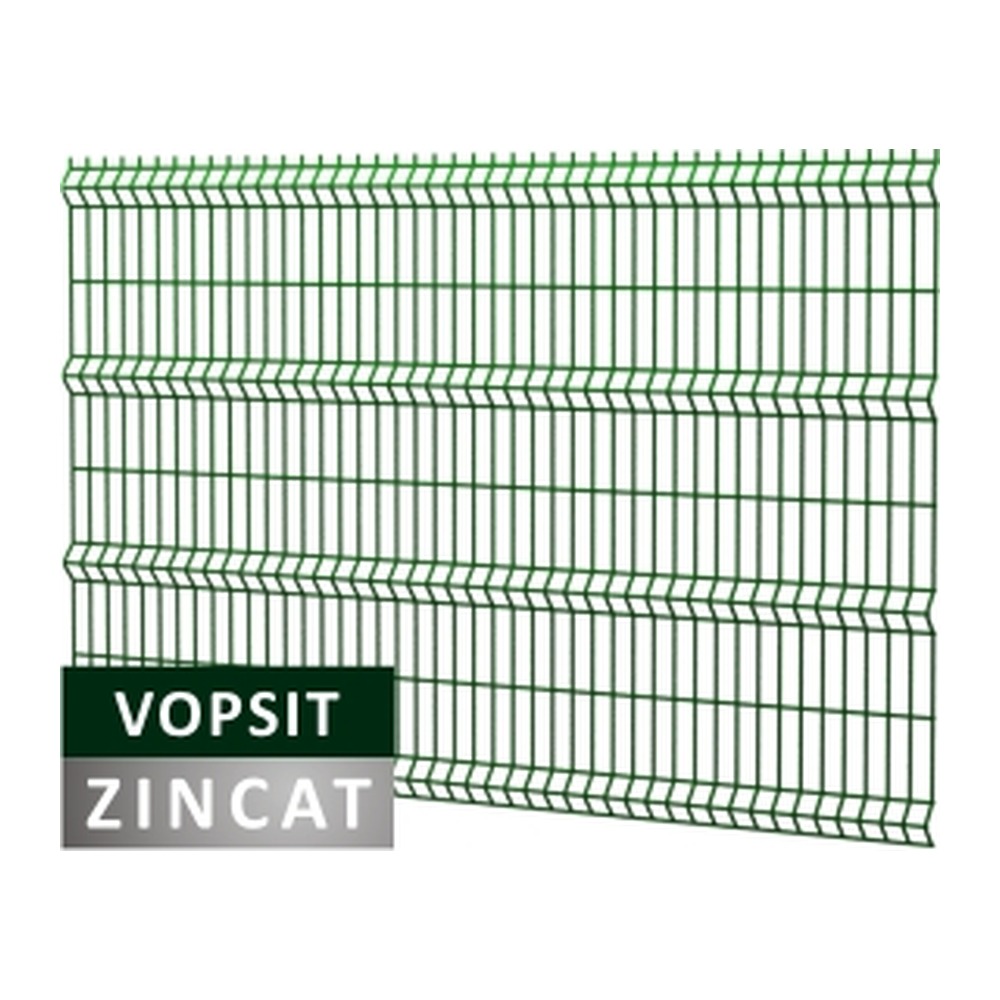 Panou bordurat zincat gard, verde RAL 6005, 3.7x1200x2000 mm