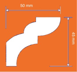 Bagheta polistiren DE50 2 ml/bucata