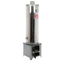 Ansamblu boiler otel 90 L, focar economic otel FM, termometru