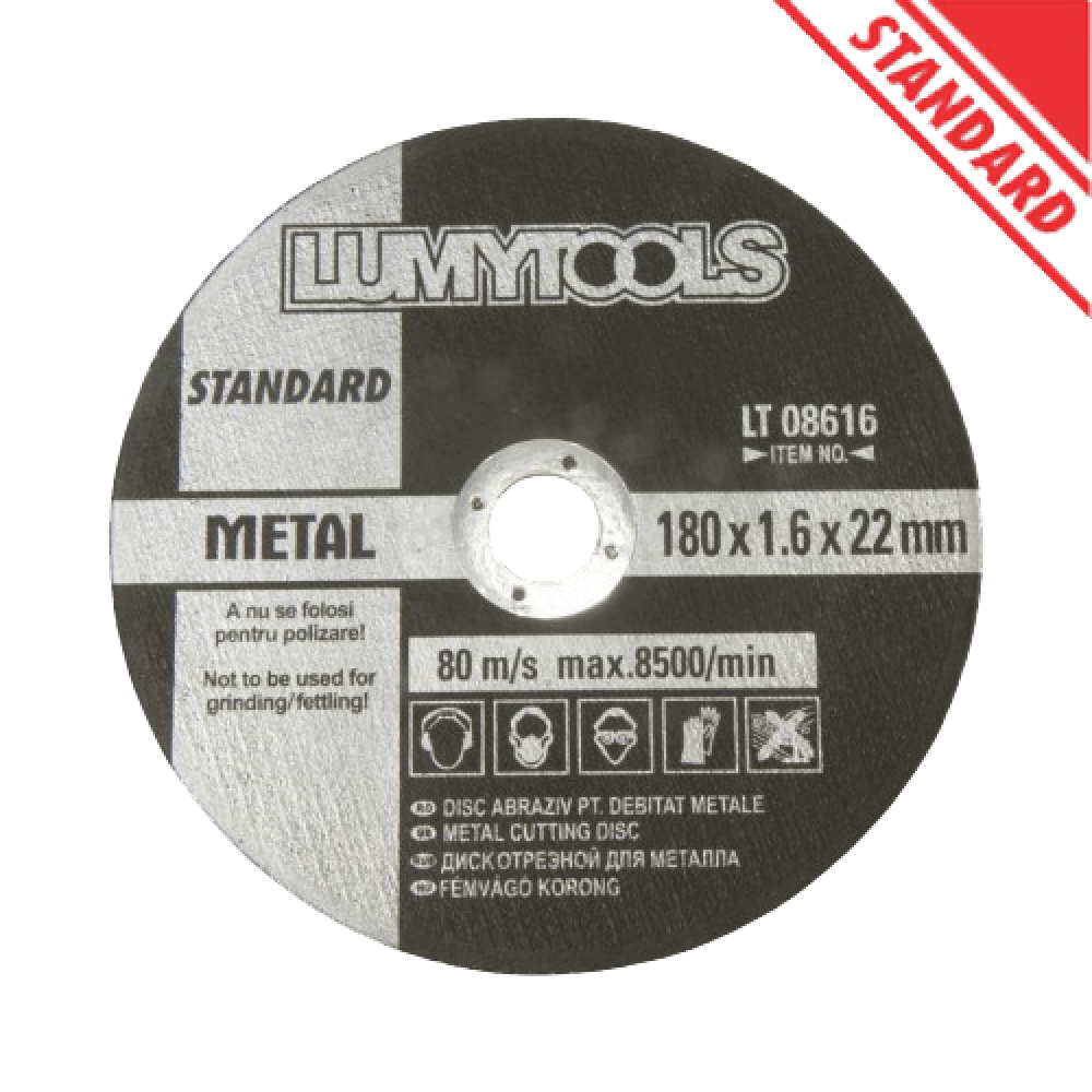 Disc abraziv pentru debitat metale, Ø 180x22x1.6 mm