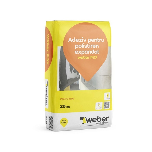 Adeziv Weber P37 pentru polistiren expandat, 25 kg