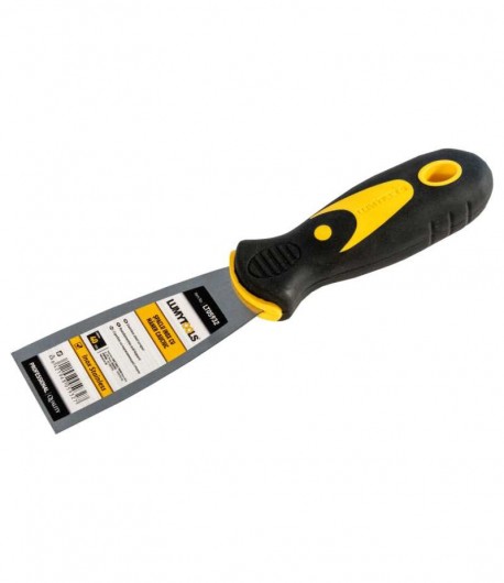 Șpaclu profesional din inox cu mâner cauciuc, 40 mm