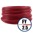 [P003866] Cablu electric FY (H07V-U) 2.5 mmp, izolatie PVC, rosu