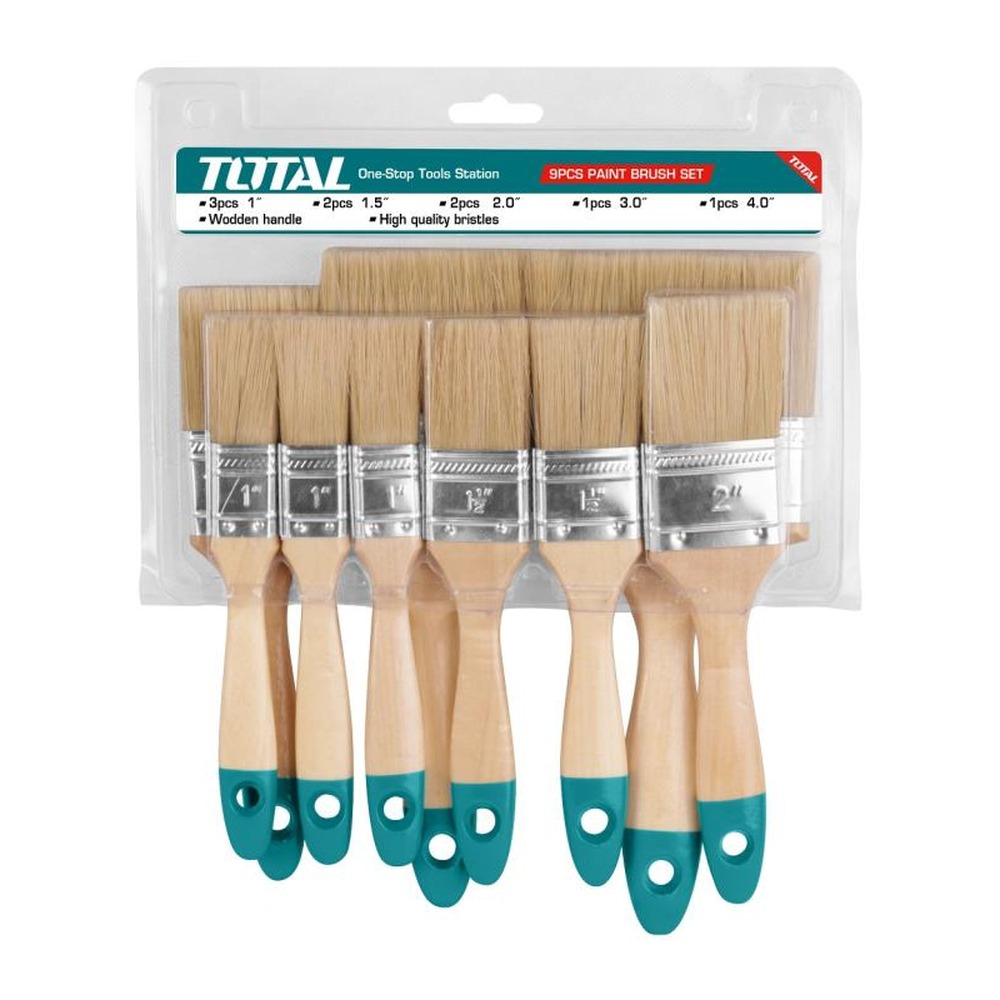 Set 9 pensule pentru vopsit, fir sintetic