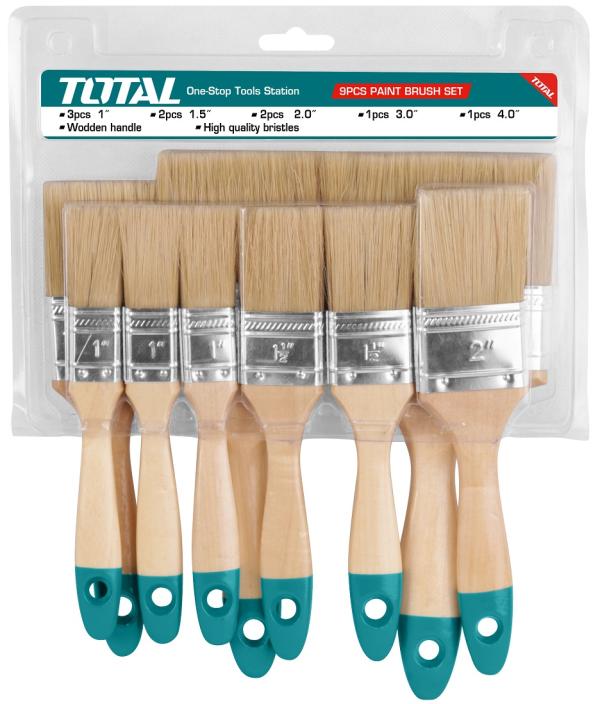 Set 9 pensule pentru vopsit, fir sintetic