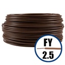 [P003864] Cablu electric FY (H07V-U) 2.5 mmp, izolatie PVC, maro