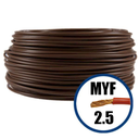 [P006174] Conductor electric MYF (H07V-K) 2.5 mmp, izolaţie PVC, maro