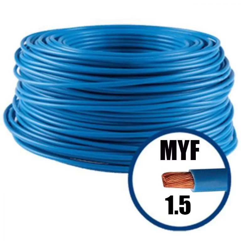 Cablu electric MYF (H05V-K) 1,5 mmp, izolatie PVC, albastru