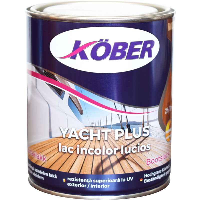 Lac alchidic incolor KOBER Yacht plus profesional, 0.75 l