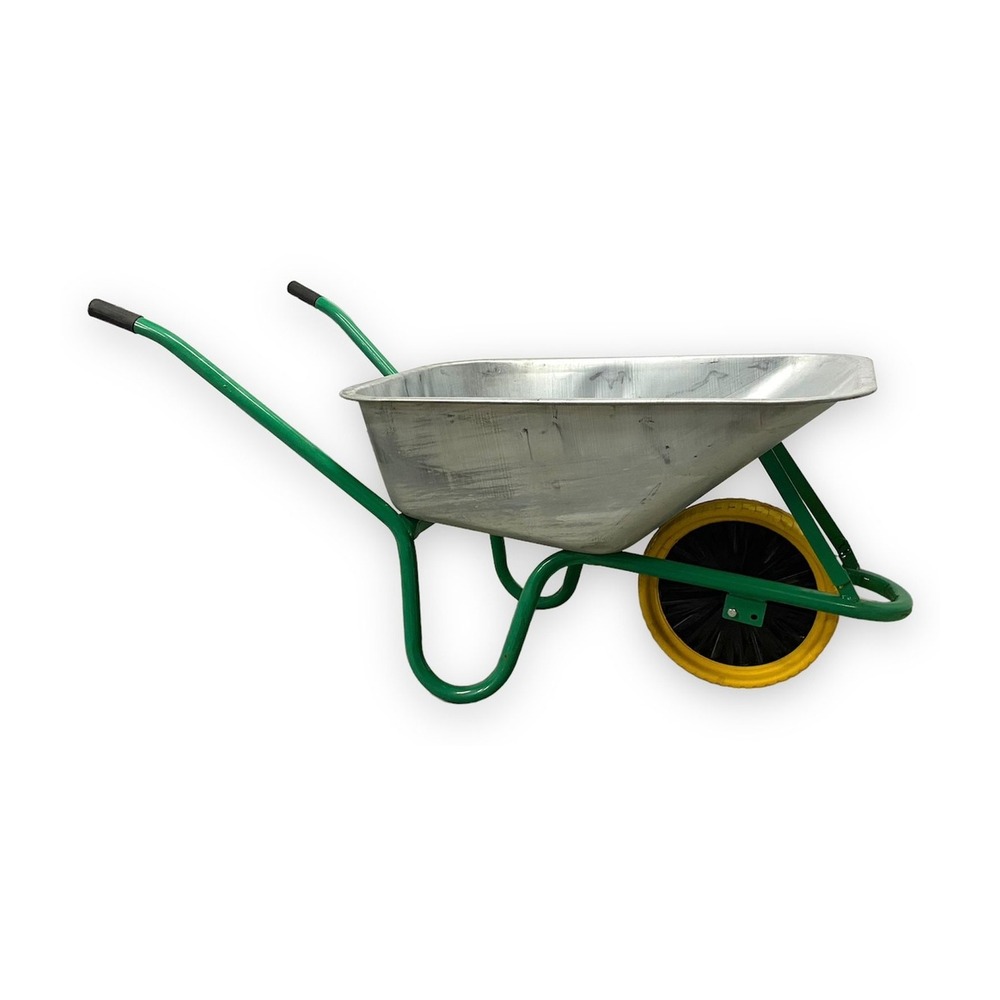 [P009553] Roaba cuva metal 100 L roata 3,5 x 8 poliuretan - galbena