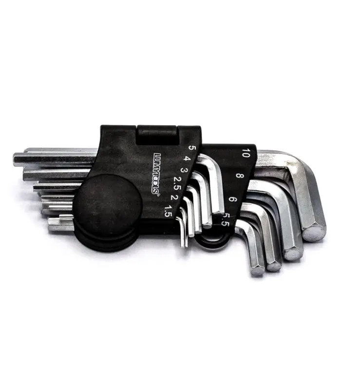 Set 10 chei hexagonale scurte, CR-V, 1.5-10 mm