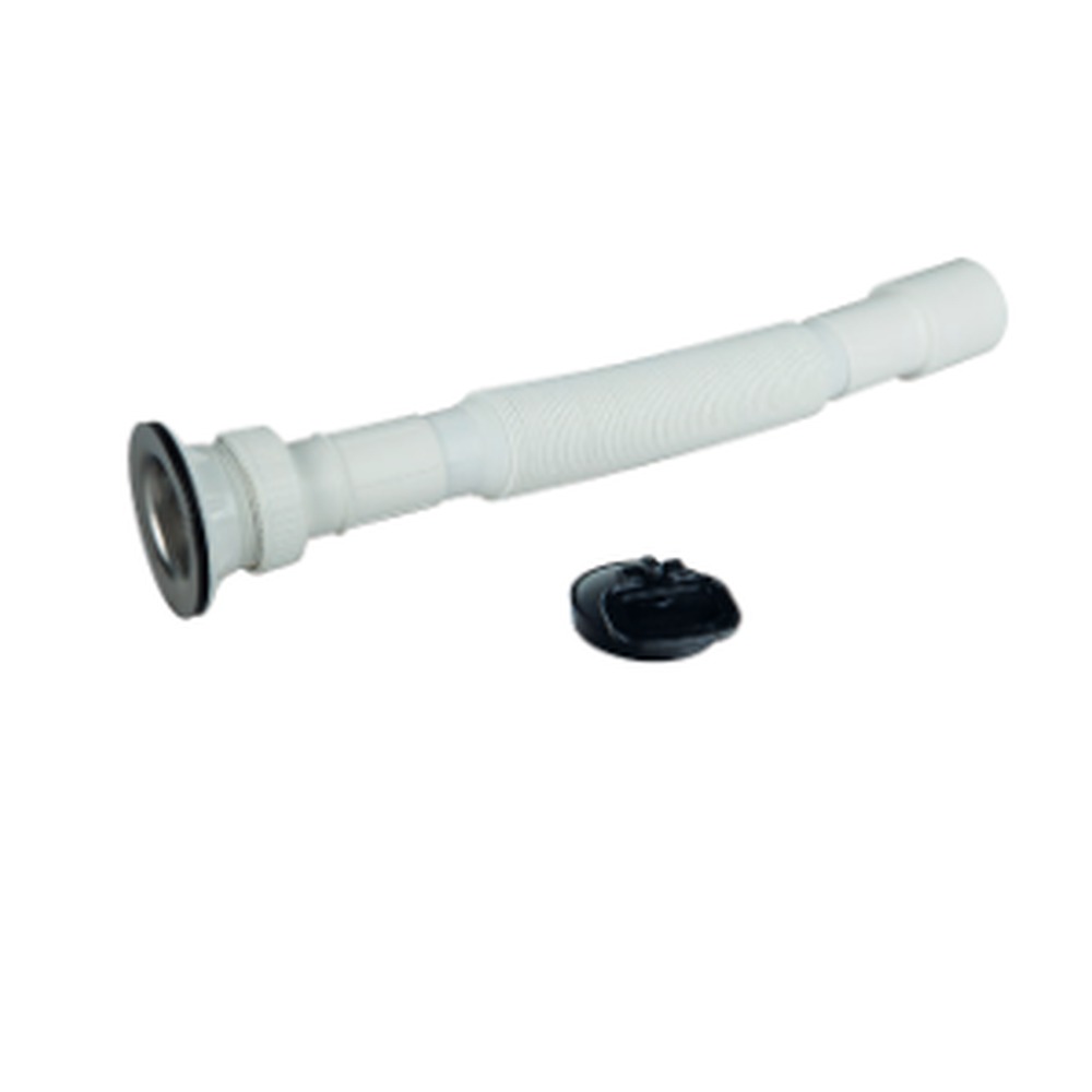 [P003431] Racord flexibil-extensibil cu iesire Ø40-50 si ventil 1”1/2 cu dop cu mâner 