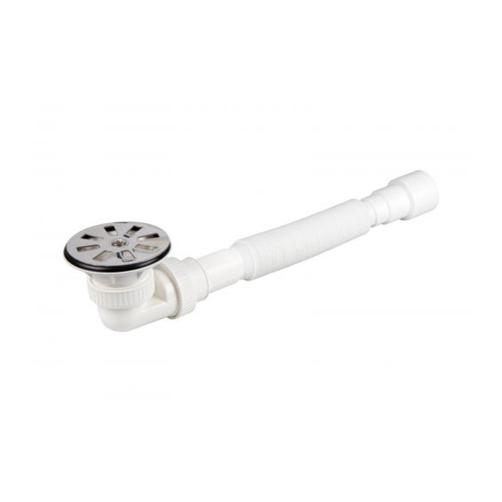 [P003429] Scurgere pentru cădiță duș cu ventil Ø80, intrare 1”1/2, ieșire Ø40-50