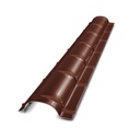 Coamă semirotundă RAL8017 maro lucios pentru țiglă metalică, 0.4x312x2000 mm