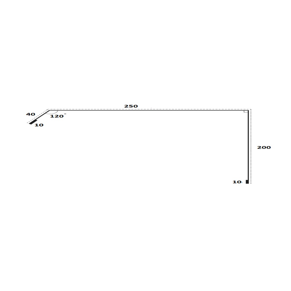 Cornier de margine pentru panou sandwich termoizolant, 0.5x510x4100 mm