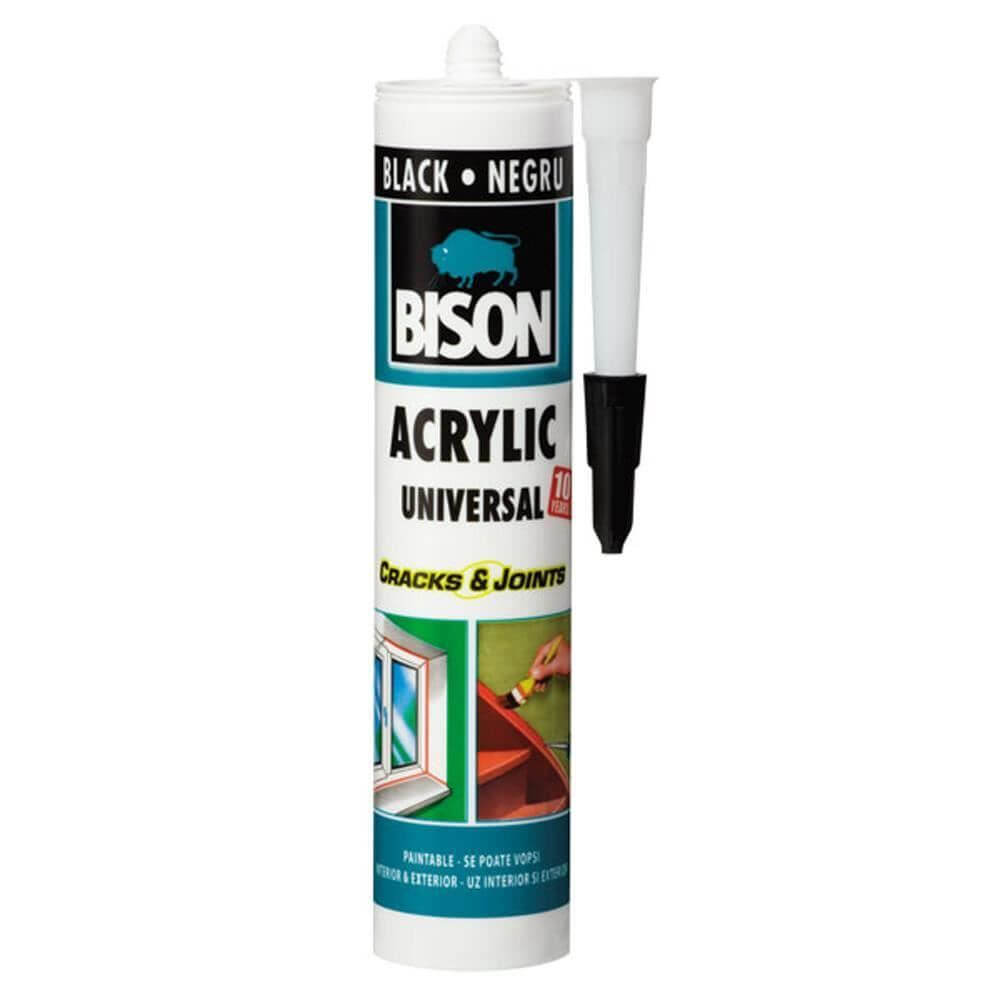 Bison silicon acrylic negru 300 ml