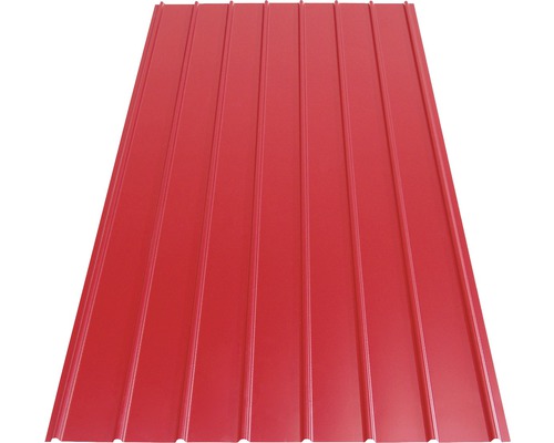 Tablă cutată H12 RAL 3011 roșu, 2000x910x0.25 mm