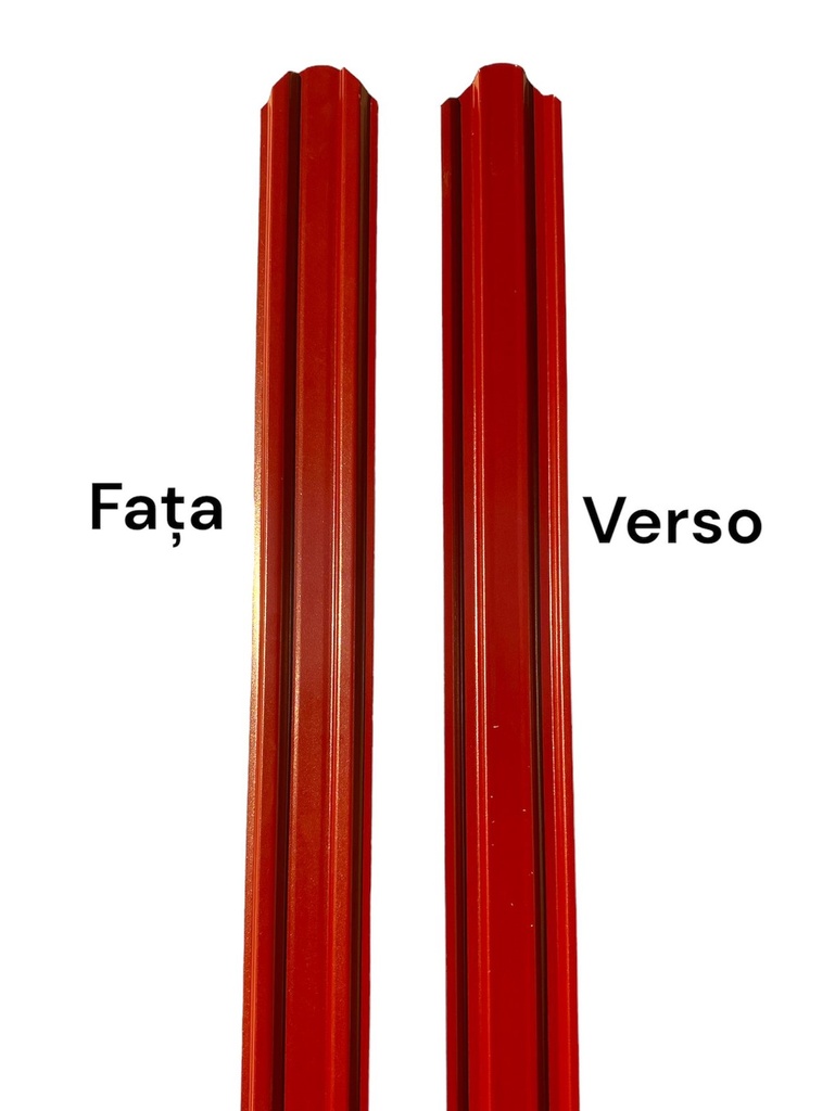 Şipcă metalică gard Bravo RAL 3011 roșu fără redord, 1200x80x0,45 mm