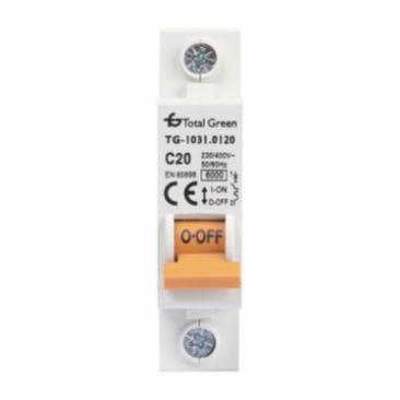 Disjunctor electric modular Total Green 1P 20A 6kA, curbă C