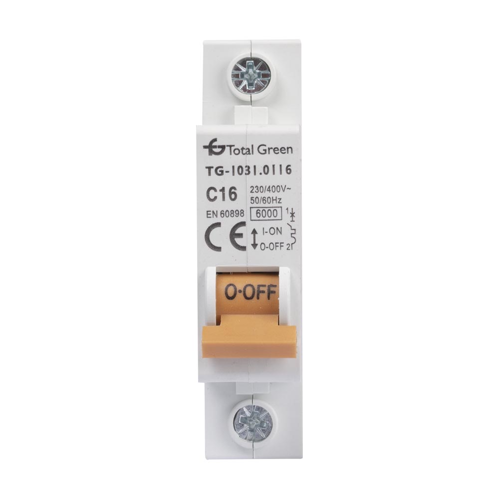 Disjunctor electric modular Total Green 1P 16A 6kA, curbă C