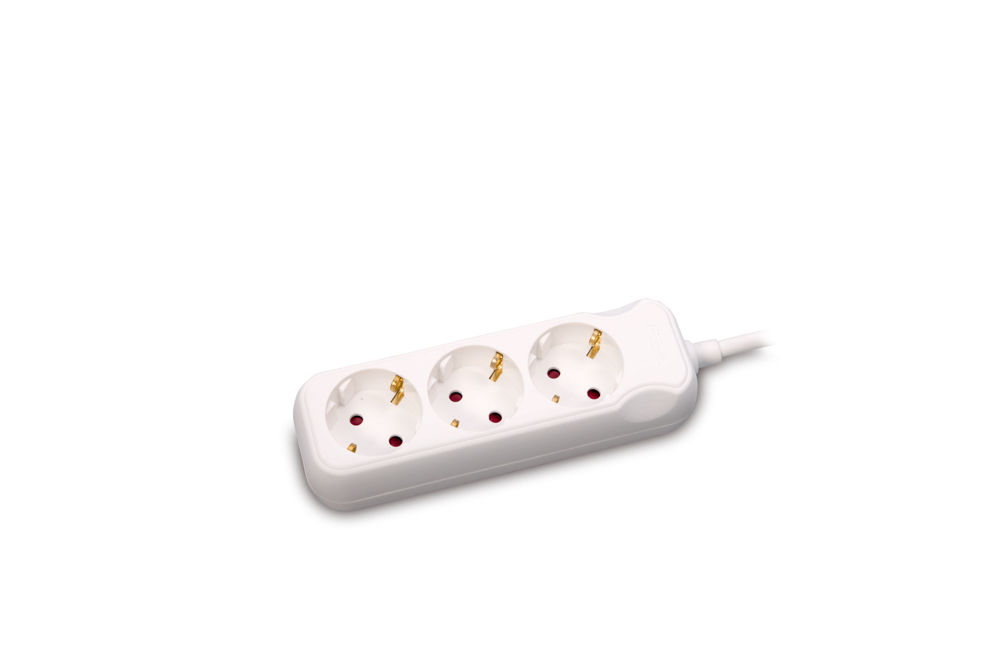 Prelungitor electric Inlet 3 prize 3ml alb, cablu 3x1mm²