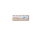 List ceramic decor 200x70 mm, flori, galben, alb, verde