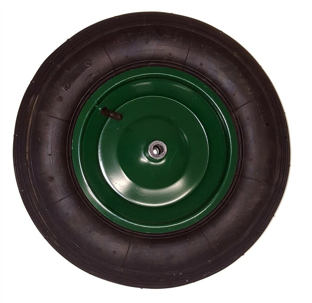 Roată roabă pneu cu jantă metal, 3,5 x 8